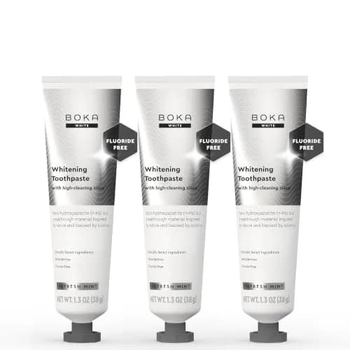 Boka Whitening Toothpaste Value Pack (340g / 12oz) | Fluoride-Free with Nano Hydroxyapatite thumbnail 1