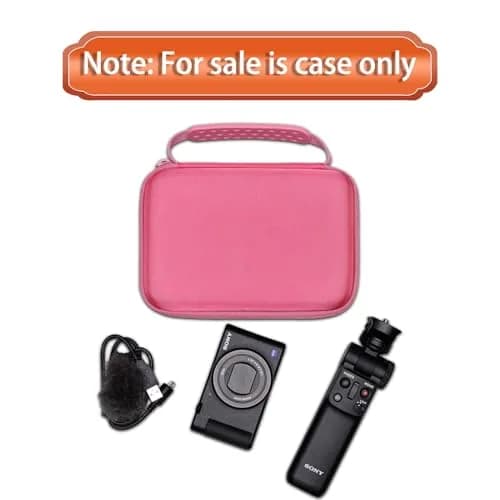 L LTGEM Hard Camera Case for Sony ZV-1F/ZV-1/ZV-1 II Vlog Camera, Tripod, Accessories | 19.5cm (7.7") Rose thumbnail 8