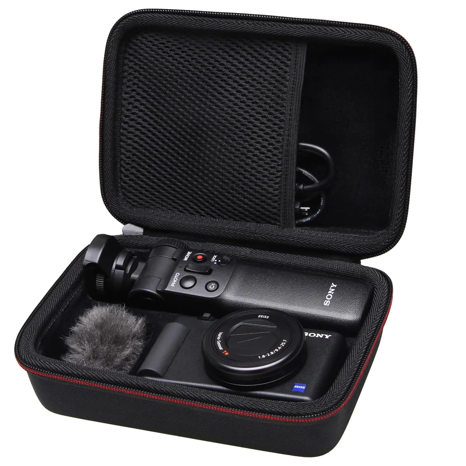 L LTGEM Black Strapless Hard Camera Case for Sony ZV-1F/ZV-1/ZV-1 II Vlog Camera & Accessories - main product image