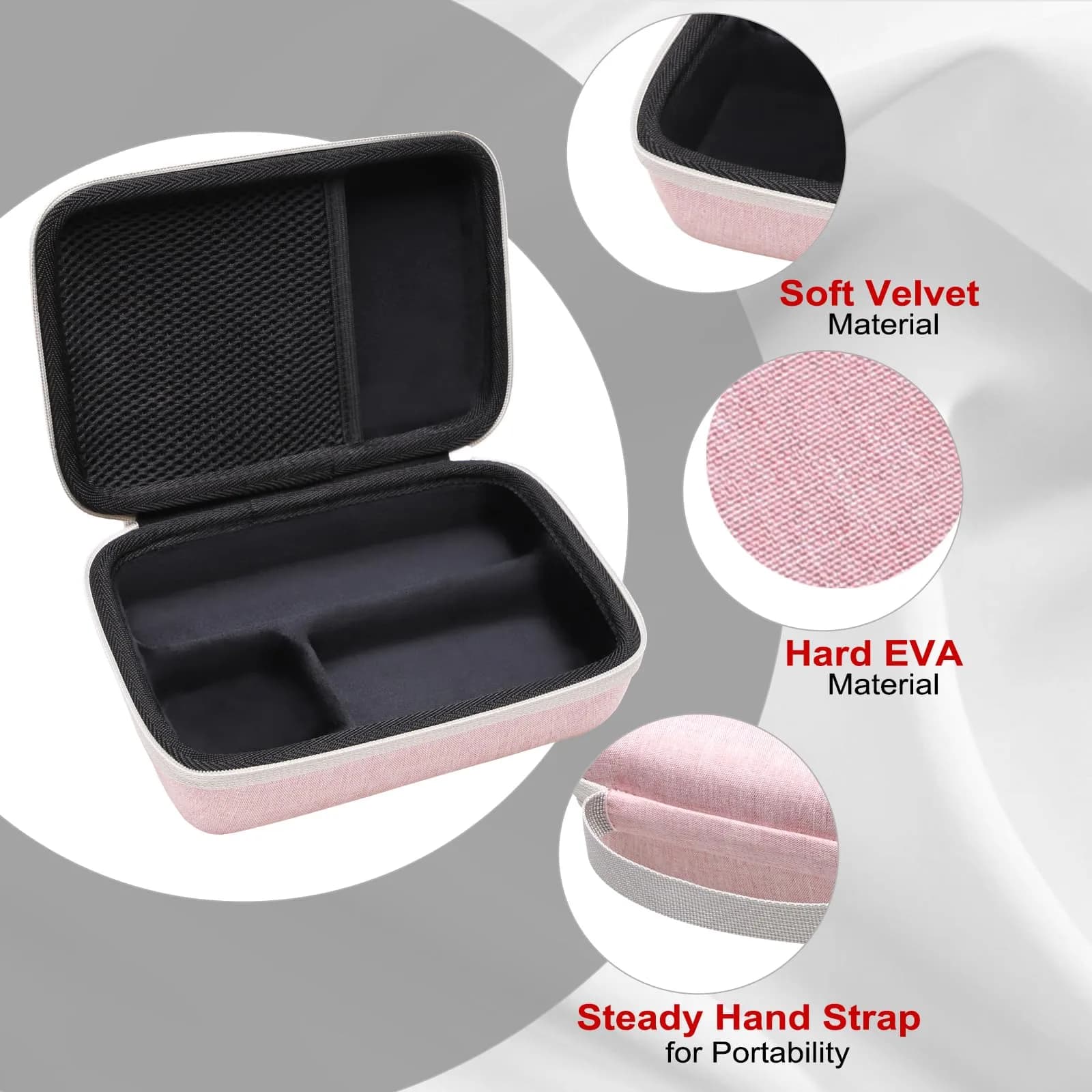L LTGEM Pink Strapless Hard Camera Case for Sony ZV-1F/ZV-1/ZV-1 II Vlog Camera & Accessories - view 4