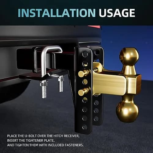 CROSSHIP Hitch Tightener for 1.25" and 2" | Anti Rattle Stabilizer for Stable Towing (70-120c) thumbnail 7