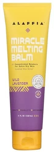 Alaffia Wild Lavender Scented Melting Miracle Balm, Natural, 4 Fl Oz | Soothes & Moisturizes Skin thumbnail 1