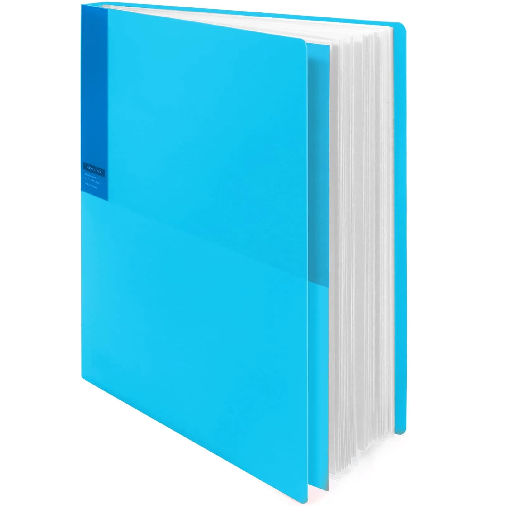 Kokuyo 40-Pocket Binder with Plastic Sleeves, A4 Size | Clear Sheet Protectors for 80 Pages