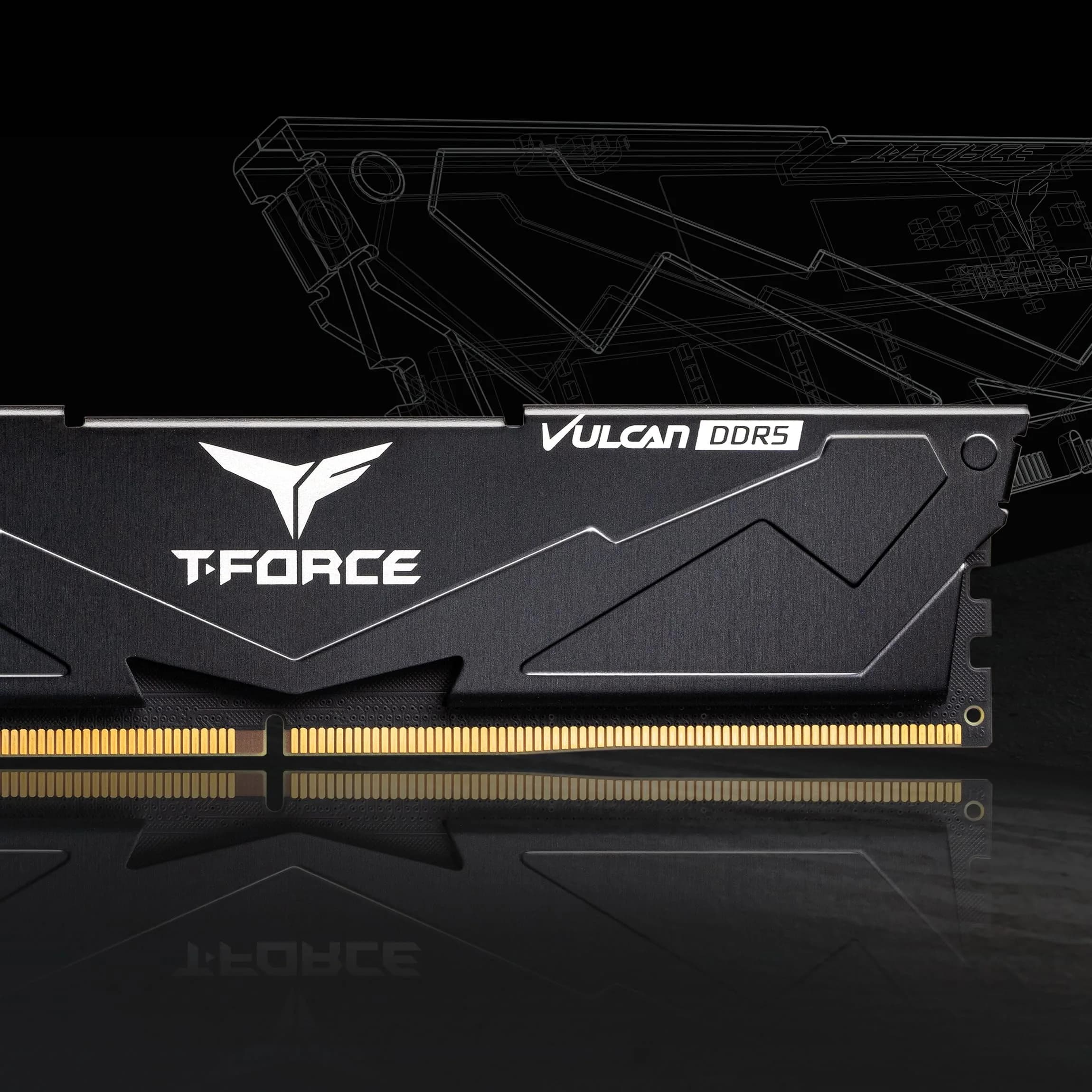TEAMGROUP T-Force Vulcan DDR5 32GB (2x16GB) 6400MHz CL32 Desktop Memory Module Ram | High-Speed PC5-51200 for Intel 600/700 Series Chipsets - view 7
