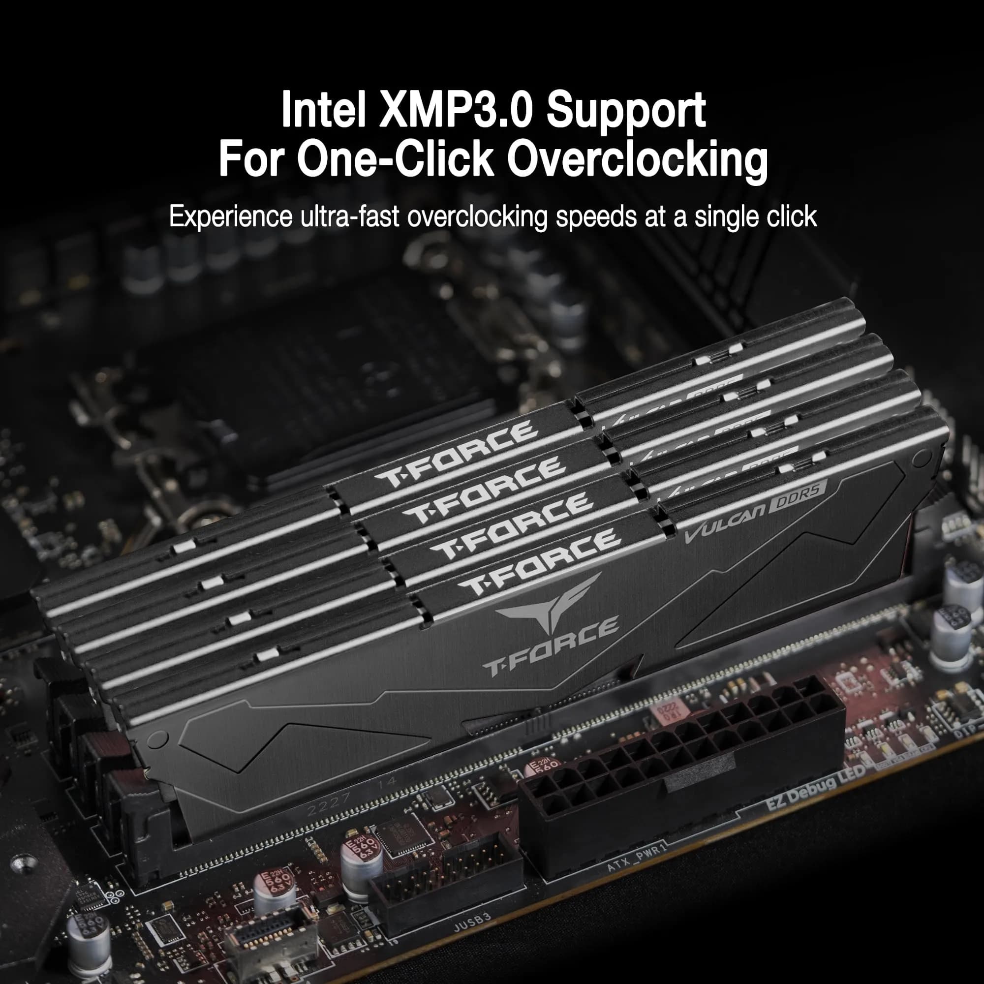 TEAMGROUP T-Force Vulcan DDR5 32GB (2x16GB) 6400MHz CL32 Desktop Memory Module Ram | High-Speed PC5-51200 for Intel 600/700 Series Chipsets - view 3