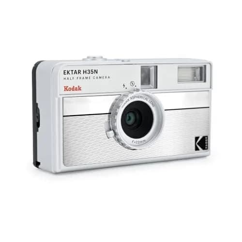 Kodak EKTAR H35N Half Frame Film Camera, 35mm, Striped Silver | Built-in Star Filter, Bulb Function thumbnail 3
