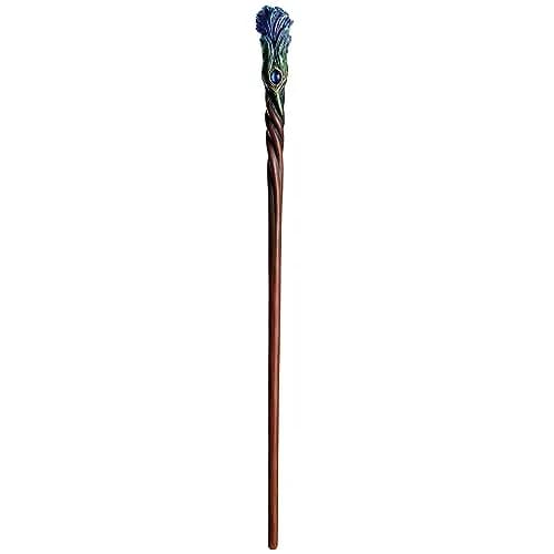 Veronese Design Sapphire Plume Peacock Magic Wand 36 cm (14 1/8 Inch) | Hand-Painted Wizard Prop thumbnail 1