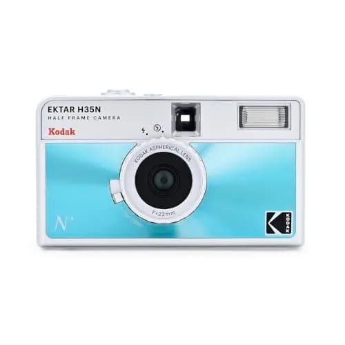 KODAK EKTAR H35N Half Frame Film Camera, 35mm, Reusable, Focus-Free, Bulb Function, Built-in Star Filter, Coated Improved Lens, Glazed Blue (110g) thumbnail 1