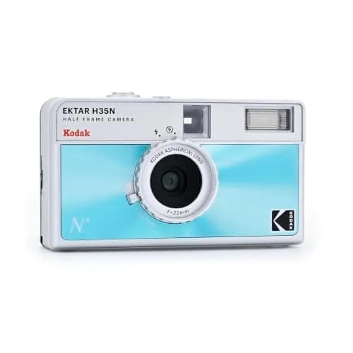 KODAK EKTAR H35N Half Frame Film Camera, 35mm, Reusable, Focus-Free, Bulb Function, Built-in Star Filter, Coated Improved Lens, Glazed Blue (110g) thumbnail 3