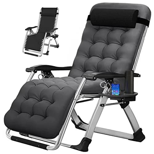 MOPHOTO Zero Gravity Chair Outdoor Padded Lounge Chair Supports up to 200kg thumbnail 1