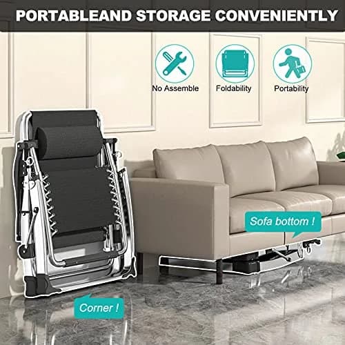 MOPHOTO Zero Gravity Chair Outdoor Padded Lounge Chair Supports up to 200kg thumbnail 6