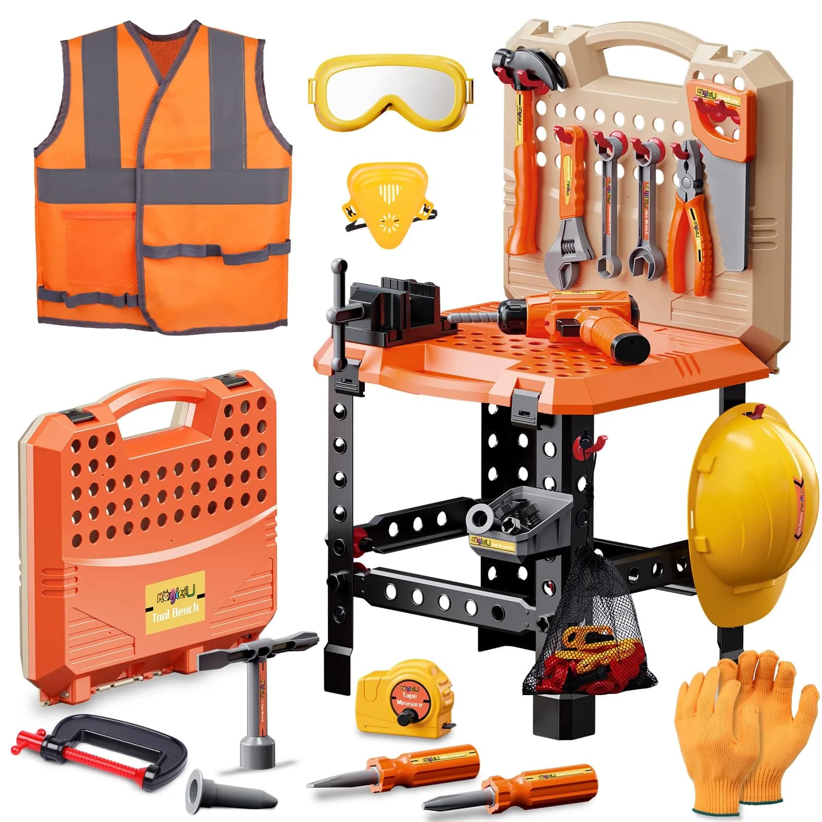 Magic4U Kids Tool Bench 95 Pcs Set | Pretend Play Construction Toys for Age 3-8 - main product image