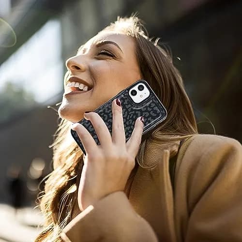 HAOPINSH Wallet Case with Card Holder for iPhone 11, Black Leopard | RFID Blocking, Shockproof & Kickstand (6.1") thumbnail 5