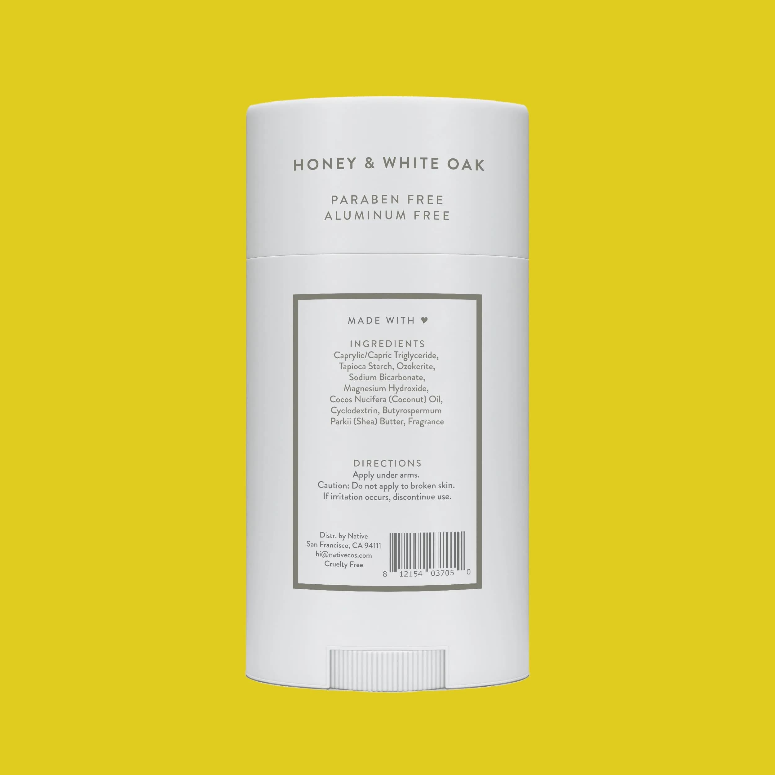 Native Honey & White Oak Natural Deodorant Stick 77g (2.65oz) | 72-Hour Odor Control - view 8