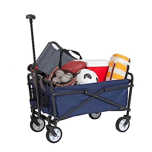 MacSports Utility Cart Wagon 150 LBS Navy | Lightweight Collapsible Outdoor Wagon thumbnail 1