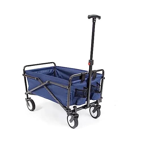 MacSports Utility Cart Wagon 150 LBS Navy | Lightweight Collapsible Outdoor Wagon thumbnail 2