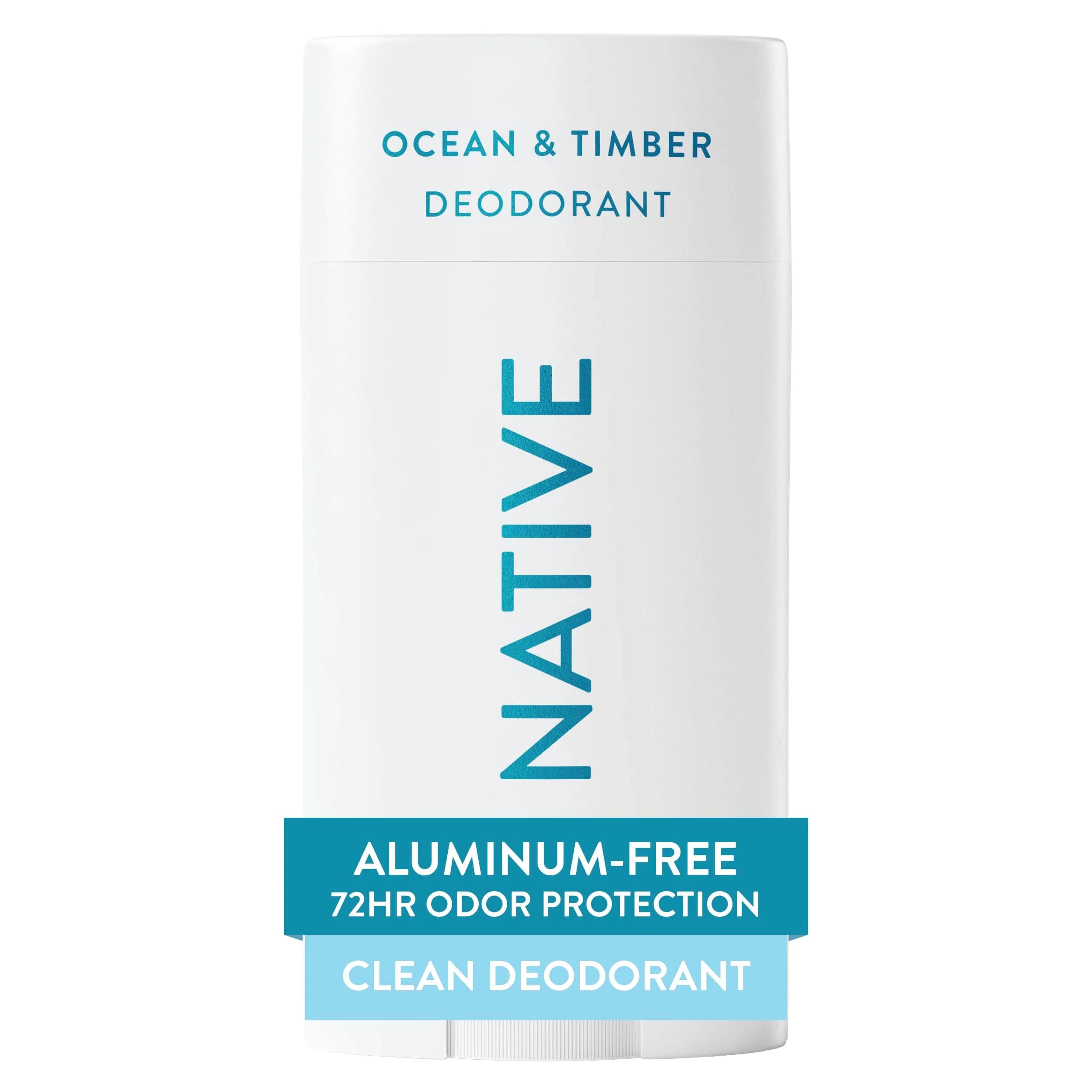Native Natural Deodorant Stick Ocean & Timber 75.6 g (2.65 oz) | 72-Hour Odor Protection