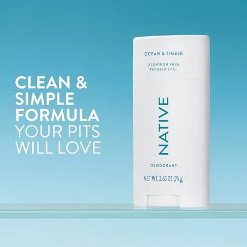 Native Natural Deodorant Stick Ocean & Timber 75.6 g (2.65 oz) | 72-Hour Odor Protection thumbnail 2