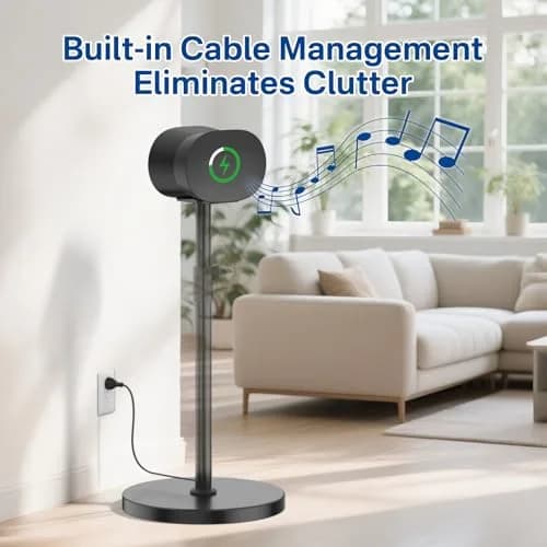 Chunxiao Heavy-Duty Speaker Stand for Sonos Era 300 | Black 1 Pack | 81cm (31.9") to 103cm (40.5") Height Adjustable thumbnail 4