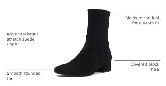 Aquatalia Stassi Boot 1.5in Block Heel Water-Resistant Suede | Italian Craftsmanship thumbnail 2