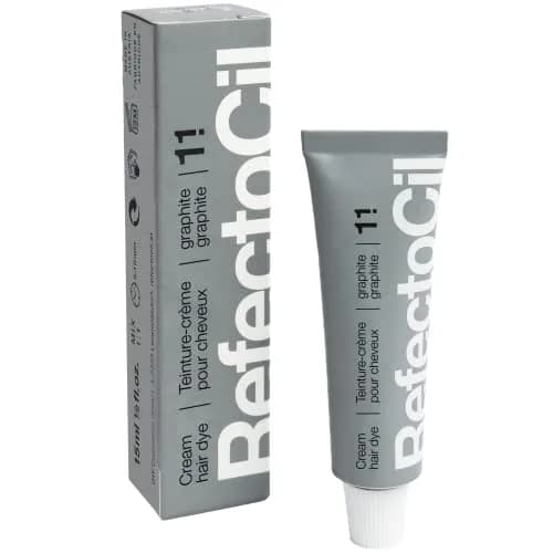 RefectoCil Hair Tinting Kit – Cream Dye + Liquid Developer – Graphite #1.1 | Semi-Permanent Hair Color for Grey & White Hair (1 Fl Oz) thumbnail 2