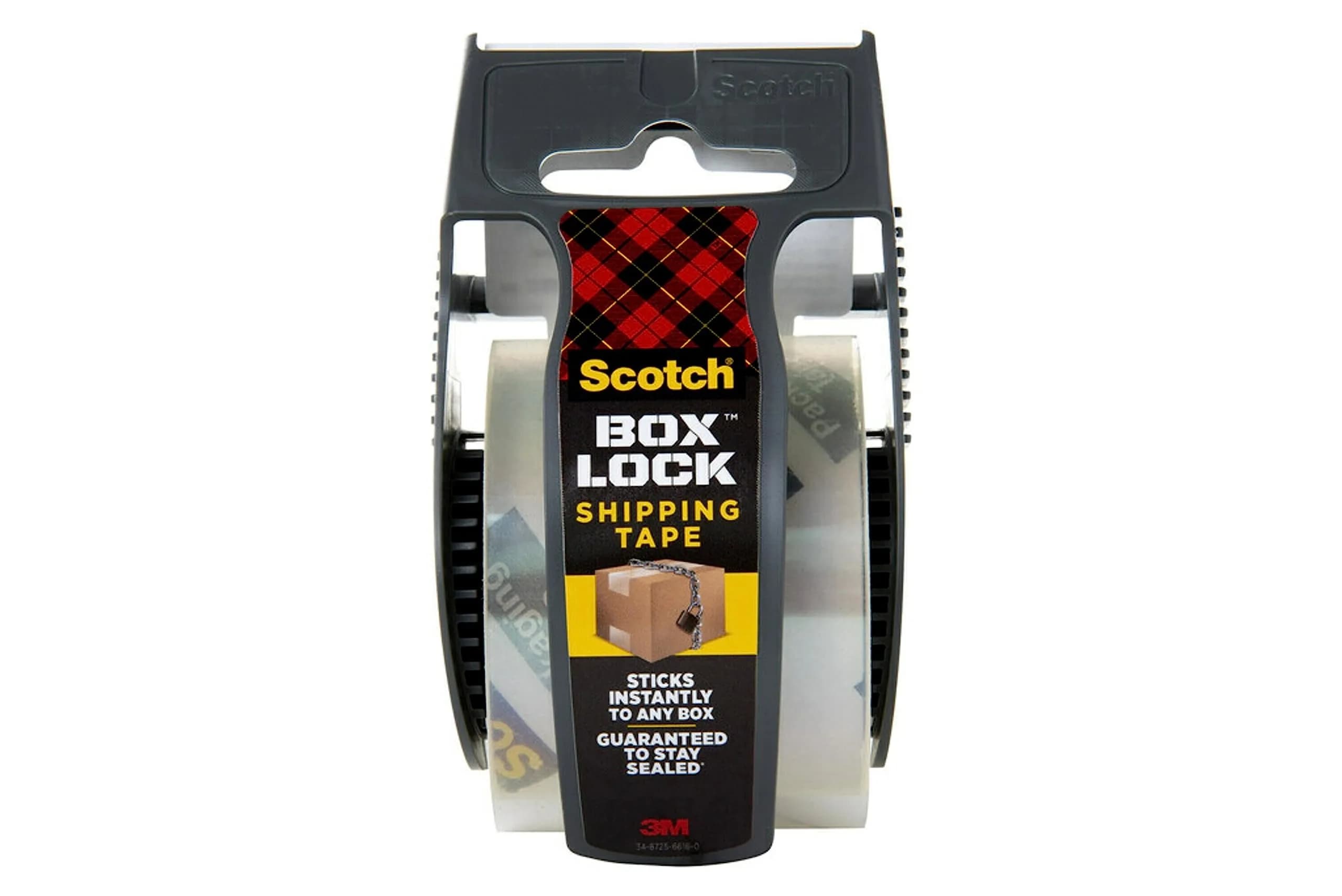 Scotch Box Lock Packaging Tape with Dispenser 1.88 in x 800 in Clear | Extreme Grip, Sticks Instantly to Any Box (Pack of 2) - view 8