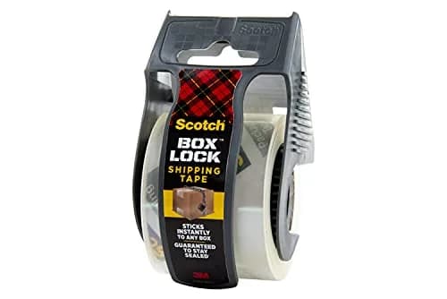 Scotch Box Lock Packaging Tape with Dispenser 1.88 in x 800 in Clear | Extreme Grip, Sticks Instantly to Any Box (Pack of 2) thumbnail 9