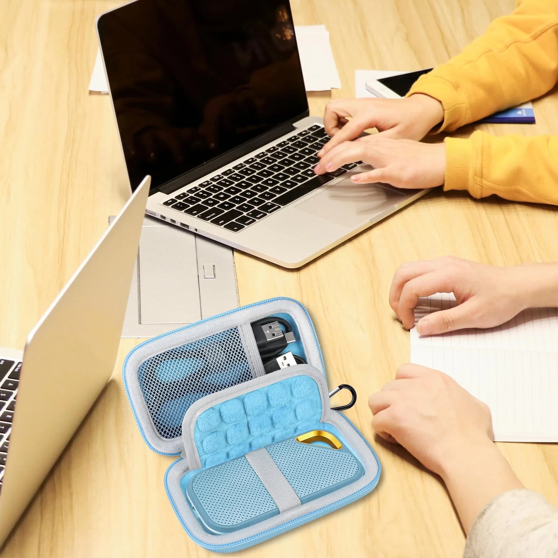 Lacdo Hard Carrying Case for SanDisk Portable SSD 500GB | Shockproof Water-Resistant Travel Bag thumbnail 6