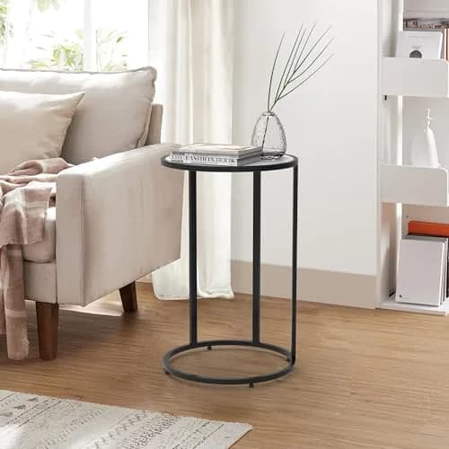 RiteSune C-Shaped Side Table 15.75 x 24.5 inches | Space-Saving Modern End Table thumbnail 9