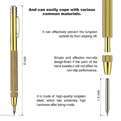 Glieskir 2-Pack Tungsten Carbide Scriber Set with Magnet, Ruler and 12 Tips | Precision Marking Tools for Craftsmen (70-120 chars) thumbnail 2