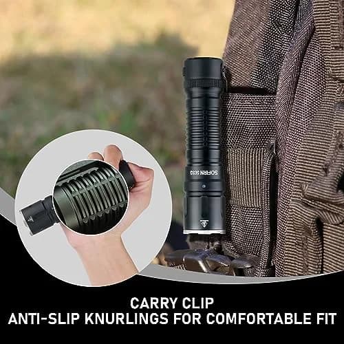 CSTEBOKE SC33 Tactical Flashlight 5200 Lumens | USB Rechargeable, 327m Beam Distance thumbnail 6