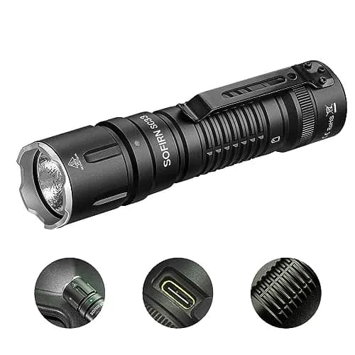 CSTEBOKE SC33 Tactical Flashlight 5200 Lumens | USB Rechargeable, 327m Beam Distance thumbnail 1