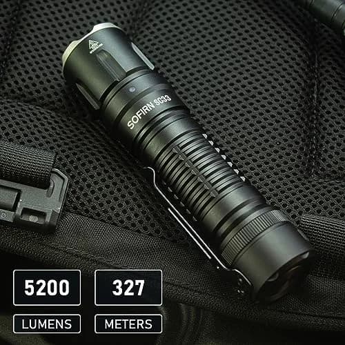 CSTEBOKE SC33 Tactical Flashlight 5200 Lumens | USB Rechargeable, 327m Beam Distance thumbnail 2