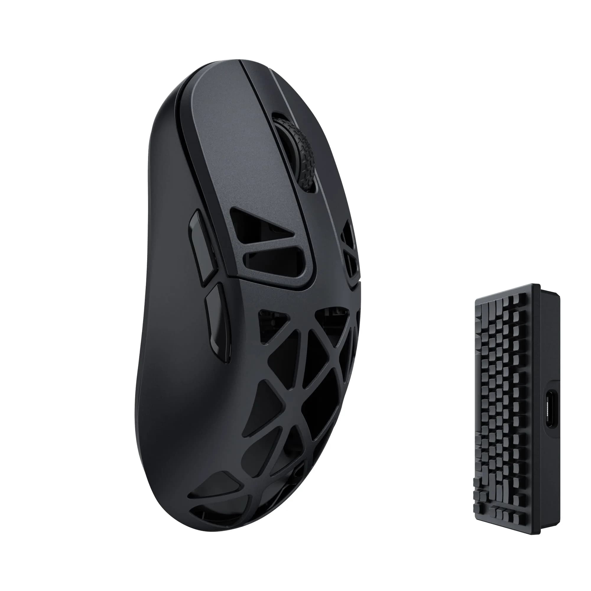 Keychron M3 Mini Wireless Optical Mouse | Bluetooth 5.1/2.4 GHz | Programmable PixArt 3395 Sensor | 26,000 DPI | Lightweight Ergonomic — Black / PixArt 3395 (4K Polling Rate)