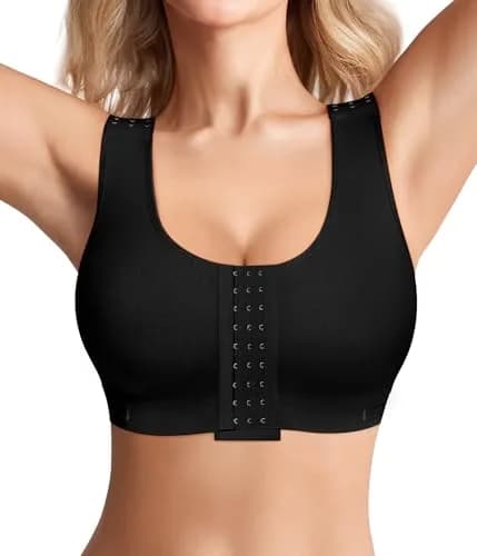 BRABIC Women's Post-Surgery Compression Bra with Front Closure & Adjustable Straps, Medium | Post-Mastectomy Support thumbnail 1