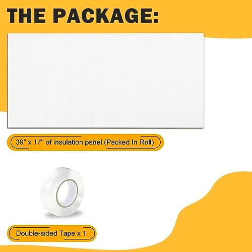 LBG Products Window Air Conditioner Side Panels White Full Surround AC Foam Panel for Indoor Units 39" x 17" | Insulation for All Seasons thumbnail 8