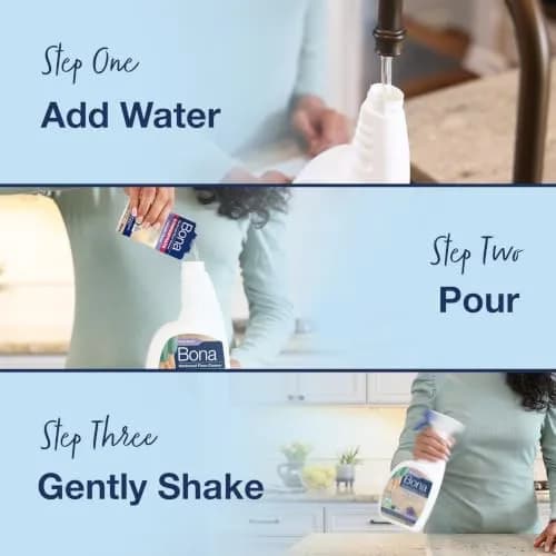 Bona Hardwood Floor Cleaner Concentrate, Lavender Thyme Scent, 1 fl oz (30ml) x 4 Pack | pH-Neutral Formula for Residue-Free Cleaning thumbnail 2