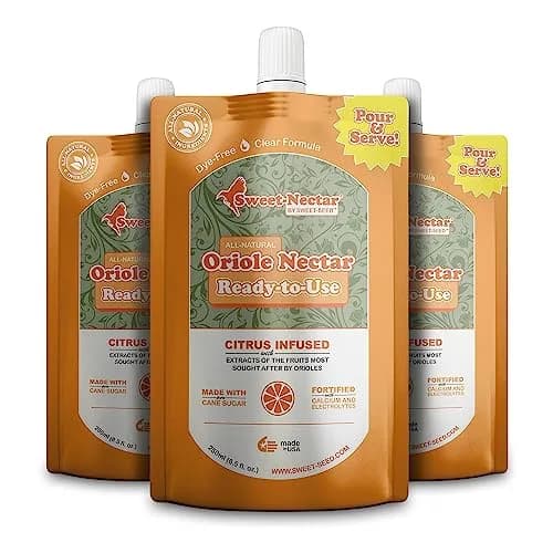 sweet-seed Oriole Nectar 250mL (8oz) | Ready to Use Nectar for Oriole Feeders thumbnail 1