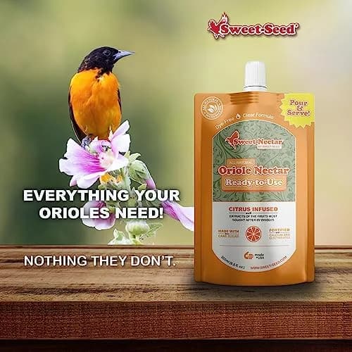 sweet-seed Oriole Nectar 250mL (8oz) | Ready to Use Nectar for Oriole Feeders thumbnail 7