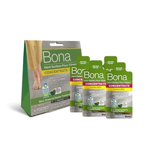 Bona Multi-Surface Floor Cleaner Concentrate Lemon Mint Scent 4 fl oz (Makes 128 fl oz Total) | pH Neutral Formula for Stone, Tile, Laminate, Vinyl, Sealed Hardwood thumbnail 1