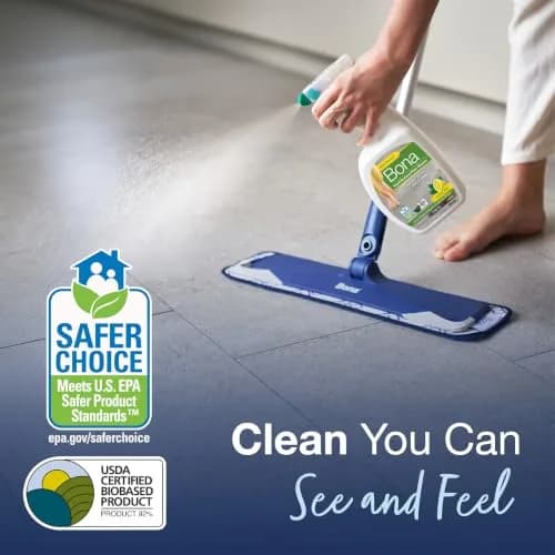 Bona Multi-Surface Floor Cleaner Concentrate Lemon Mint Scent 4 fl oz (Makes 128 fl oz Total) | pH Neutral Formula for Stone, Tile, Laminate, Vinyl, Sealed Hardwood thumbnail 4