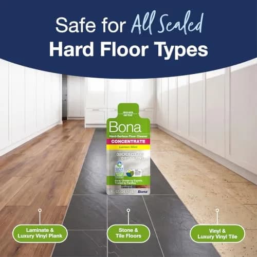 Bona Multi-Surface Floor Cleaner Concentrate Lemon Mint Scent 4 fl oz (Makes 128 fl oz Total) | pH Neutral Formula for Stone, Tile, Laminate, Vinyl, Sealed Hardwood thumbnail 6