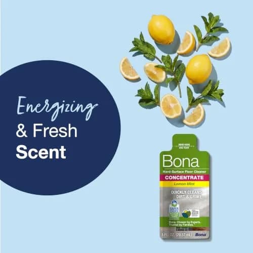 Bona Multi-Surface Floor Cleaner Concentrate Lemon Mint Scent 4 fl oz (Makes 128 fl oz Total) | pH Neutral Formula for Stone, Tile, Laminate, Vinyl, Sealed Hardwood thumbnail 9