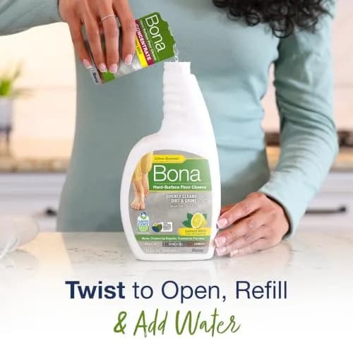 Bona Multi-Surface Floor Cleaner Concentrate Lemon Mint Scent 4 fl oz (Makes 128 fl oz Total) | pH Neutral Formula for Stone, Tile, Laminate, Vinyl, Sealed Hardwood thumbnail 3