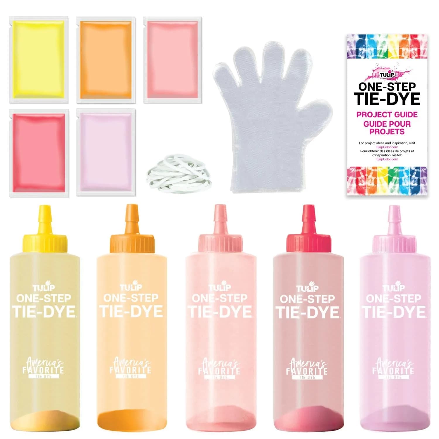 TULIP One-Step Tie-Dye Kit Sunshine | Permanent Fabric Dye for Cotton, Rayon, Wool, Linen (5 Bottles, 7.65 oz Total) - view 2