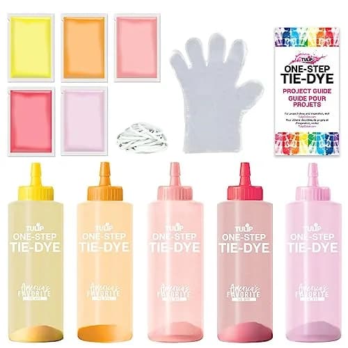 Tulip One-Step Tie-Dye Kit Sunshine Colors, 10 Bottles (5 Colors + 5 Refills) | Permanent Fabric Dye for Cotton, Rayon, Silk thumbnail 2