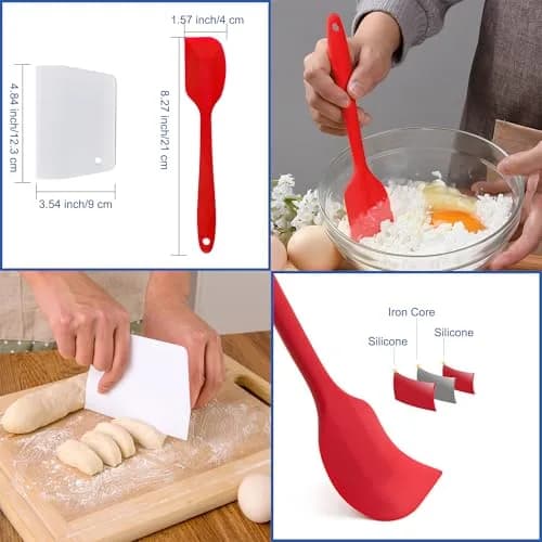 RHVQ 7Pcs Leaf Silicone Fondant Molds Set with Dough Scraper & Spatula | 3D Coral Branch Leaf Chocolate Molds for Baking & Sugar Craft thumbnail 7