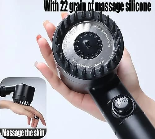 xianshengle Shower Head with Handheld | 3 Modes, High Pressure, Filtered, 59" Hose, Black thumbnail 7