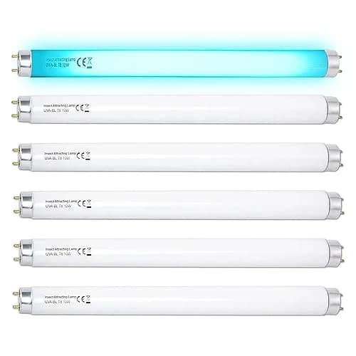 Konideke 6 Pack T8F10W BL 10W Fluorescent Black Light Bulbs 35.99 cm (13.78 inches) | 365nm Wavelength for Glow Effects thumbnail 1