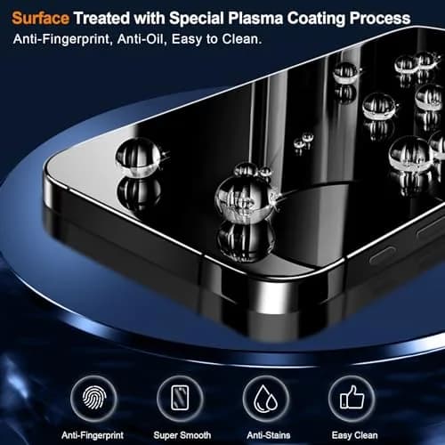 QHOHQ 3 Pack Screen Protector for iPhone 15 6.1 Inch | HD Clear, 9H Hardness, Bubble-Free thumbnail 4